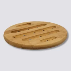 Karottunderlägg-BAMBUTALK rund 18cm ljus natur