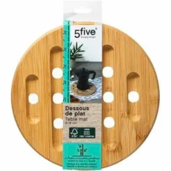 Karottunderlägg-BAMBUTALK rund 18cm ljus natur