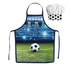 Barnförkläde i 2-pack med fotbollsstadionmotiv