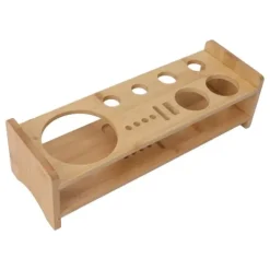 Bartender Kit Stativ Stor kapacitet Utrymmesbesparande bambu trä Bartending Tool Förvaringshållare för Bar Home