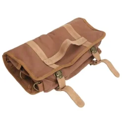 Verktygsset För Drinkar-Bartender Tool Bag Bar Kit Väska Vattentät Canvas Flera fack Bärbar Bartender Roll Up Bag med axelrem Kaffe