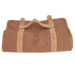 Verktygsset För Drinkar-Bartender Tool Bag Bar Kit Väska Vattentät Canvas Flera fack Bärbar Bartender Roll Up Bag med axelrem Kaffe