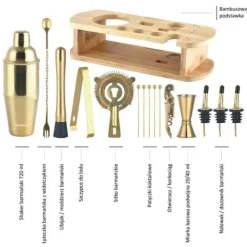 Verktygsset För Drinkar-Bartenderset 16 delar Shaker KLAUSBERG KB-7583 guld