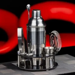 Verktygsset För Drinkar-Bartenderset 9 delar Shaker KLAUSBERG KB-7580 silver