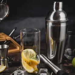Bartenderset för cocktails, 13 delar, silvershaker, KLAUSBERG KB-7654