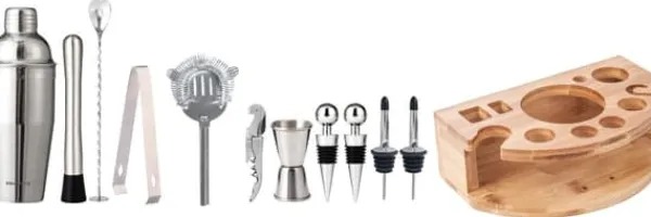 Bartenderset för cocktails, 12 delar, silvershaker, KLAUSBERG KB-7655