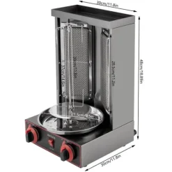 Grillugnar & Ugnar Med Roterande Stekspett-BBQ Grill, 3000W Effekt, 220V Spänning, 8kg Kapacitet, 2 Brännare, Rostfritt Stål Material