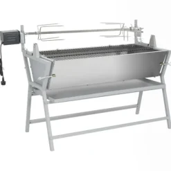 vidaXL Grillugnar & Ugnar Med Roterande Stekspett-BBQ i järn och rostfritt stål med grillspätt - Grillugnar & ugnar med roterande stekspett