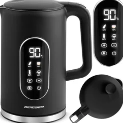 Vattenkokare-Berdsen BD-712 1,7l vattenkokare, svart och silver