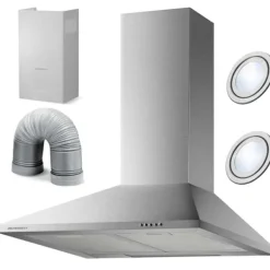 Berdsen BT-213 INOX 60 cm spiskåpa med skorsten