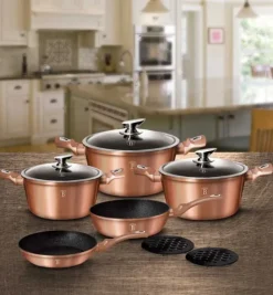 BERLINGER HAUS BH-6161 ROSEGULD GRANIT KRUKTOR SET, 17 DEL