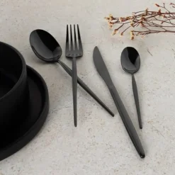 BESTÄCK 24 STK BERLINGER HAUS BH-3069 BLANSANDE SVART