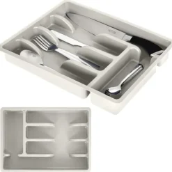 Besticklåda, askgrå, 36x25,5 cm