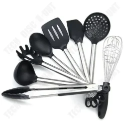 Köksutrustningsset-Bestickset - TD® - 8 delar - Silikon - Rostfritt stål - Tål höga temperaturer