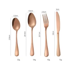 Bestickset i Rostfritt Stål, 4 delar - Rosé