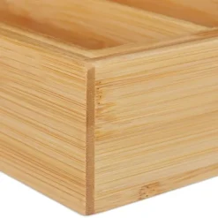 Bestickslåda, Utdragbar Bambu, 5x52x45,5 cm, Natur