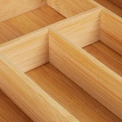 Bestickslåda, Utdragbar Bambu, 5x52x45,5 cm, Natur