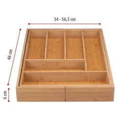 Bestickställ - Alpina - Bambu - Utsträckbar 34-56,5 cm - 6 fack - Ekologisk