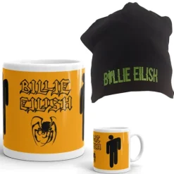 Billie Eilish Mössa + Mugg paket med tryck