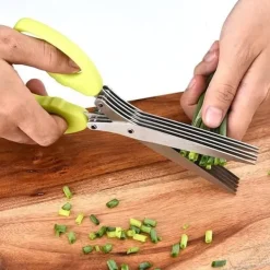 Kökssaxar-5-bladiga köksörtsaxar Multipurpose örtsaxar med rengöringskam, för kyckling, fågel, kött, [834]