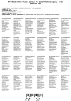 Bälgar för dispense rengöring med check boll