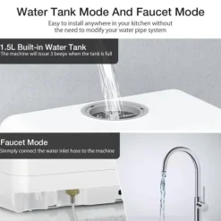 BlitzHome APP Mini Bordsdiskmaskin Diskmaskin Dubbel vatteninloppsdiskmaskin