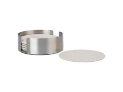 Glasunderlägg-Blomus 64065, Rund, Silikon, Beige, Silver, Monokromatiskt, 11 cm, 4 cm