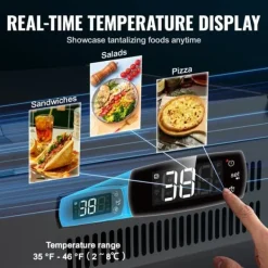 Matuppvärmare-Bänkskiva Kylsallad Pizza Prep Station, 165 W, Rostfritt Stål, CE-märkt, Hög Prestanda