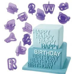 Utrustning För Tårtdekoration-Bokstäver - Siffror - Alfabetet - Utstickare - Bakformar