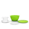 Yogurtmaskiner-Borner Cheesemaker & Multimaker med fräscht lock, sikt salladsskål serveringsskål, gör din egen färskost hemma grön
