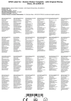 Boston Shaker komplett - med original blandning glas