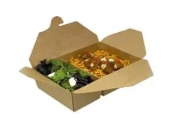 Box Catersource 2-rum 230/200x155/140x65 mm 1430ml 510/920ml kartong med PE Brown,4 ps x 50 st/krt