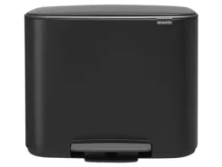 Brabantia Bo Pedal Bin - Soptunna - fliplock - 33 L - fotpedal - sopsortering - mattsvart
