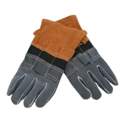 Grytlappar & Grillvantar-Brandsäkra BBQ Grillhandskar - Värmebeständigt och skållningsfritt läder, 1 par