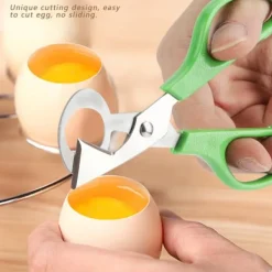 Kökssaxar-Bärbar Anti-rost vakteläggssaxskärare öppnare köksverktyg äggklippare