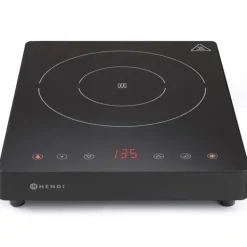 Bärbar induktionsspis med touchpanel, 1 Black Line värmezon, dia. 22 cm 2000 W - Hendi 239391