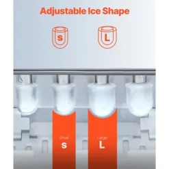 Bärbar Ismaskin, Modell för Bänkskiva, 1,8 kg/24 timmar kapacitet, Självrengörande, Inkluderar Skopa