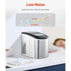 Bärbar Ismaskin, Modell för Bänkskiva, 1,8 kg/24 timmar kapacitet, Självrengörande, Inkluderar Skopa