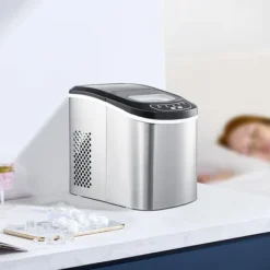 Bärbar Ismaskin, Modell för Bänkskiva, 1,8 kg/24 timmar kapacitet, Självrengörande, Inkluderar Skopa
