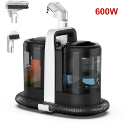 Golv- & Mattrengöring-Bärbar Matttvätt, Kraftfull Sugförmåga, Mångsidig Användning för Klädsel,EU, 600W