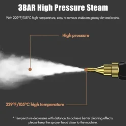 Ångtvättar-Bärbar ångtvätt - Ångrengörare - 2500 W - Hög temperatur - Trycksatt ånga - 220 V - CE-certifierad - Blå