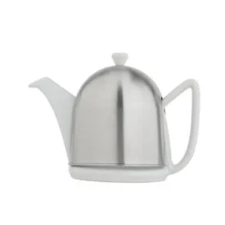 Bredemeijer 3510W Mysig Keramik Tekanna / Rostfritt Stål Satin Kappa / Vit 1 Lâ € ¦