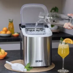 BREND Isblocketmaskin med Skopa – Isblockstillverkare – Grå