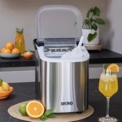 BREND Isblocketmaskin med Skopa – Isblockstillverkare – Grå