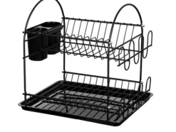 Diskställ & Torkställ-Brunbeste TWO-SIZE DISCH DRYER WITH DRAIN DRYER BLACK 2301