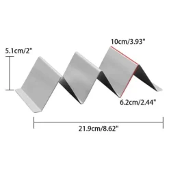 Bästsäljande högkvalitativt kök Restaurang Mat Show Tool 430 Stainless Steel Holder Taco Holders Stand