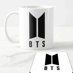 BTS Mugg + Underlägg med Bts Army design