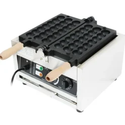 Våffeljärn-Bubbelvåffeljärn - Professionellt elektriskt - 1500 W - Non-stick - 180° roterbart - Temp 50–300°C - 220 V - Svart/Silver