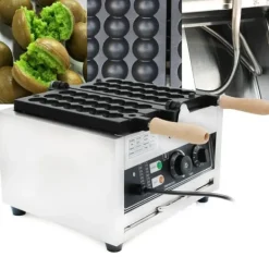 Våffeljärn-Bubbelvåffeljärn, bollformat, elektrisk 1500 W, non-stickbeläggning, för kommersiellt bruk