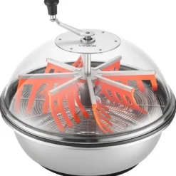 Salladsslungor-Bud Leaf Bowl Trimmer, 60x60x53.5 cm, Rostfritt stål, Manuell skärmaskin